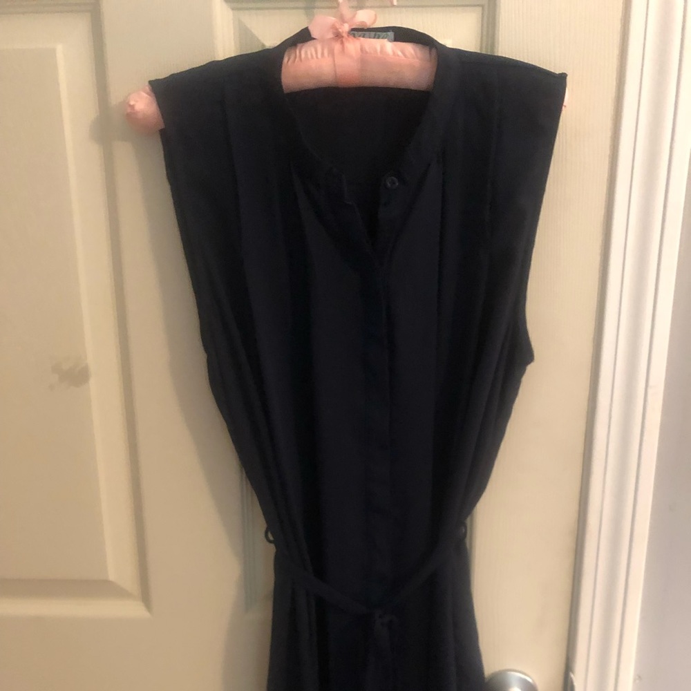 Blue sleeveless dress